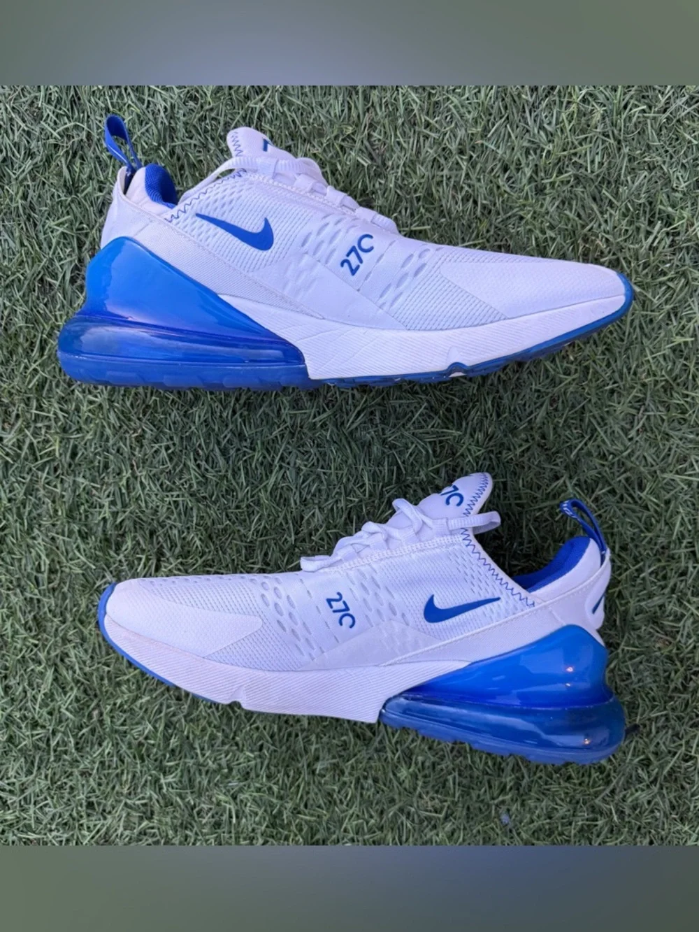 Nike AIR MAX 270 White / Racer Blue Sz(9.5) - Picture 2 of 3